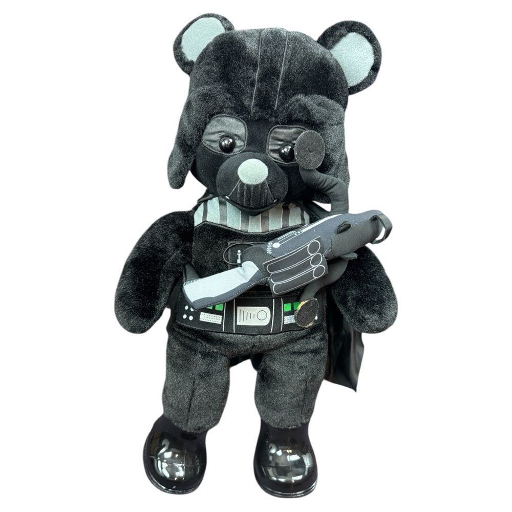 Build A Bear Star Wars Darth Vader Bear Plush with Cape shoes accessory 18” BAB